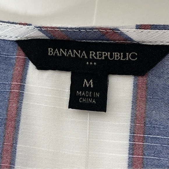 Banana Republic Blouse Striped Lightweight Sheer Oversized Pullover … - Picture 11 of 13